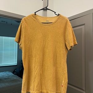 BDG Yellow Short Sleeve Distressed Tee